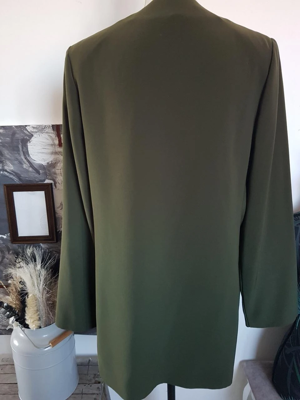 🗿Veste vintage chic XY WEILL Kaki & Déco Dorada - T.42 (Made in France) – photo 4